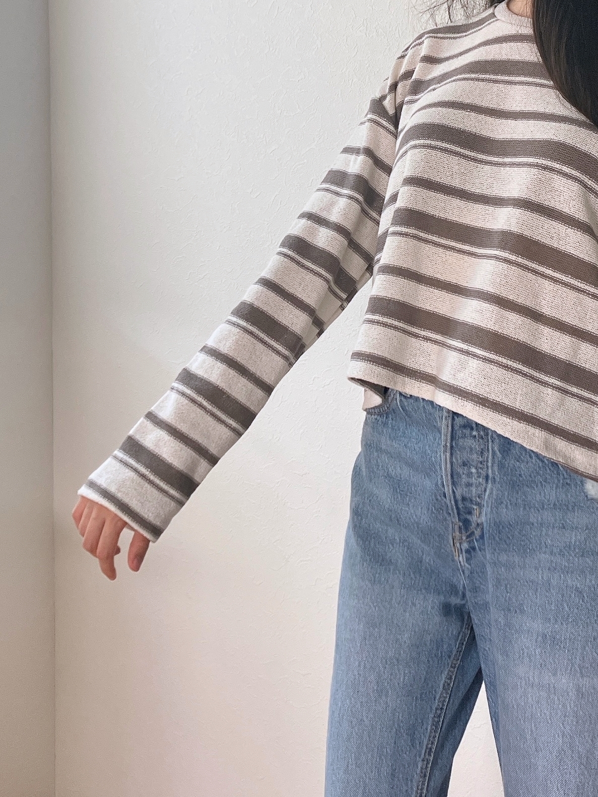 ZARA（ザラ）のおすすめトップス「ストライプ柄ラスティックセーター」