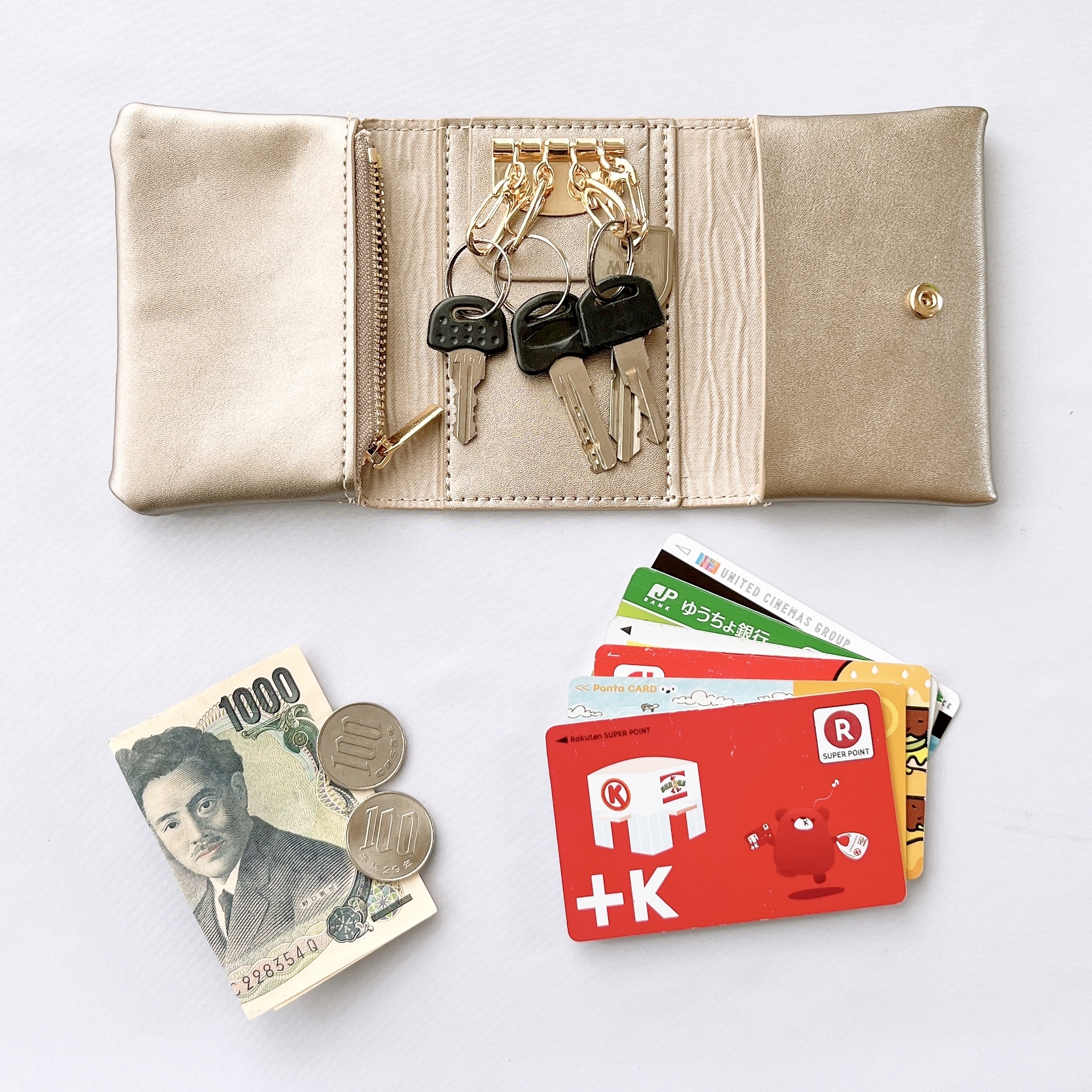 画像・動画】3coinsの「キーケース」ミニ財布がわりに使えて便利です！