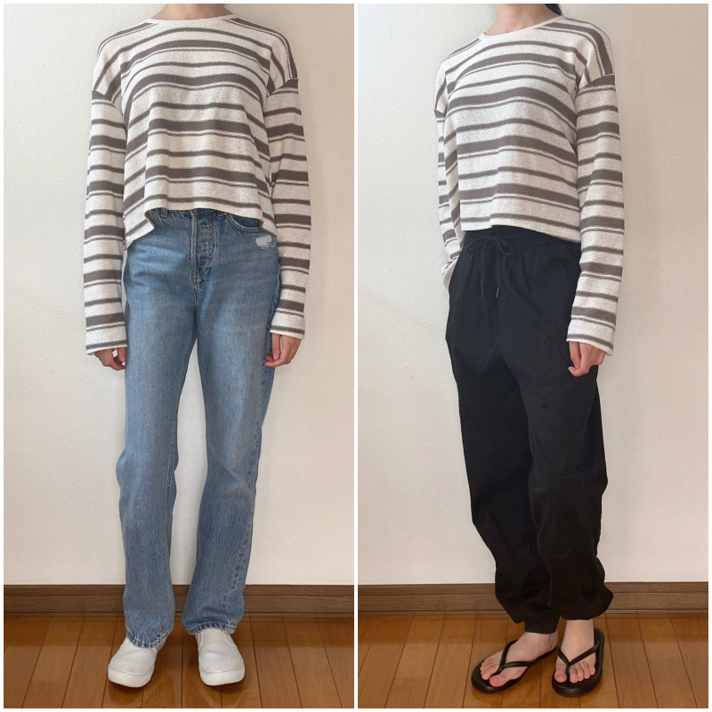 ZARA(ザラ)のおすすめトップス「ストライプ柄ラスティックセーター」