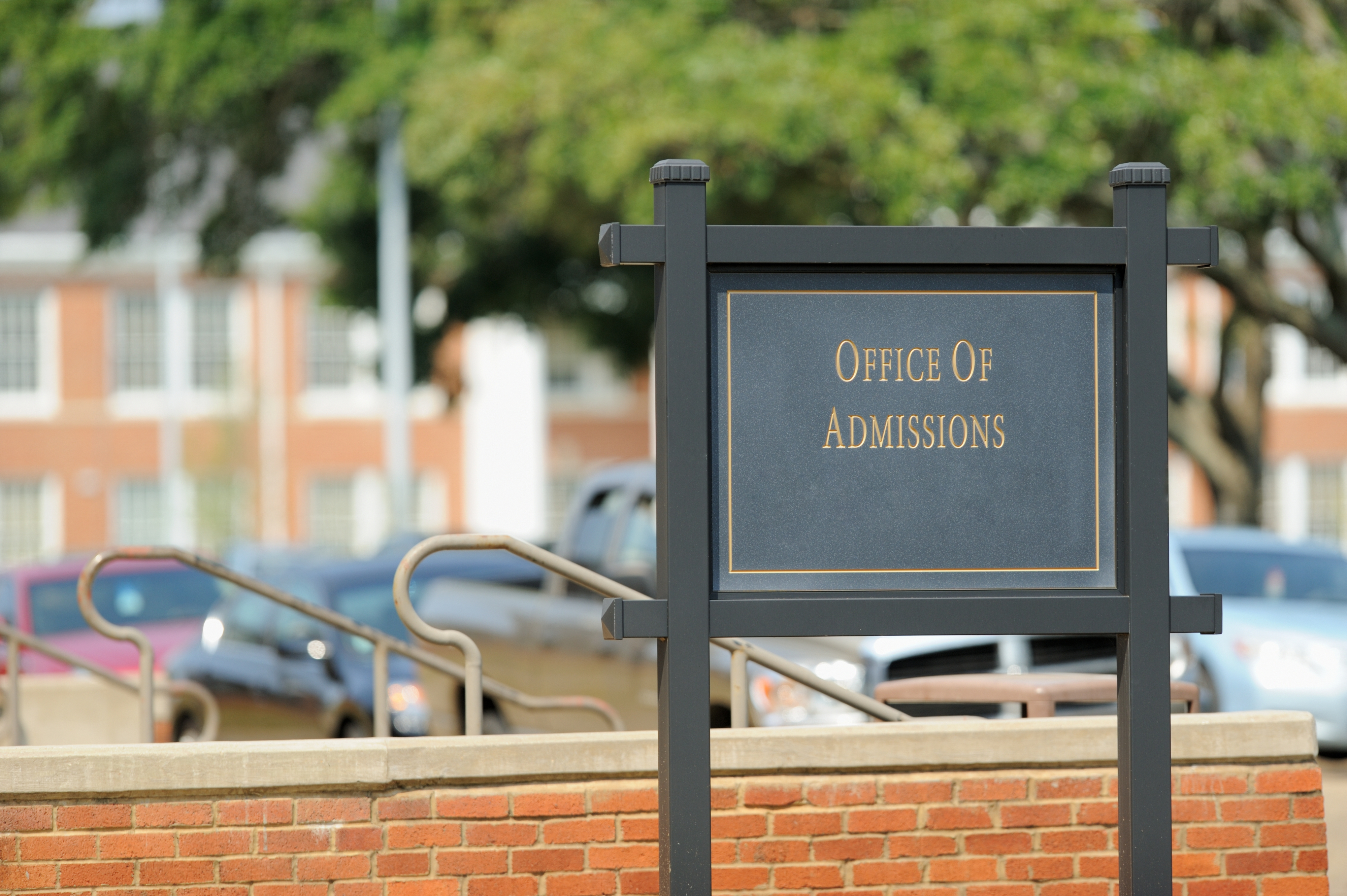 &quot;Office of admissions&quot; sign