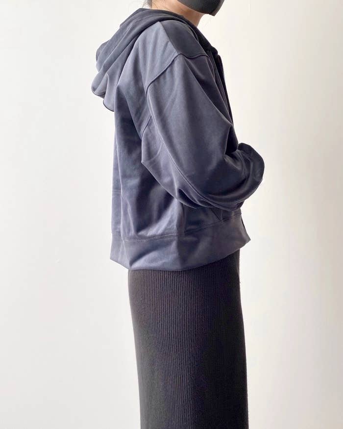 GUのオススメの商品「ベロアフルジップパーカ(長袖)+E(セットアップ可能)」