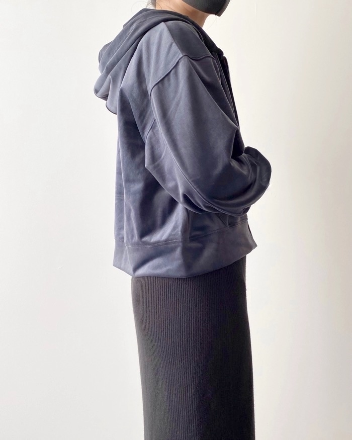 GUのオススメの商品「ベロアフルジップパーカ（長袖）+E（セットアップ可能）」