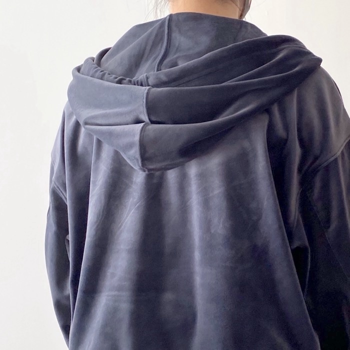 GUのオススメの商品「ベロアフルジップパーカ（長袖）+E（セットアップ可能）」