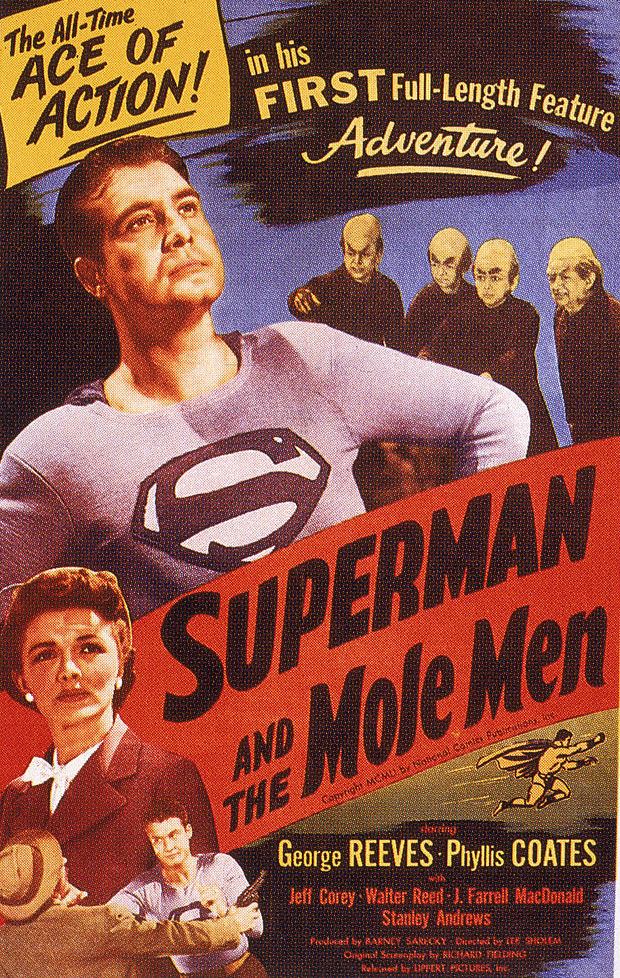 Reeves in movie poster for &quot;Superman and the Mole Men&quot;