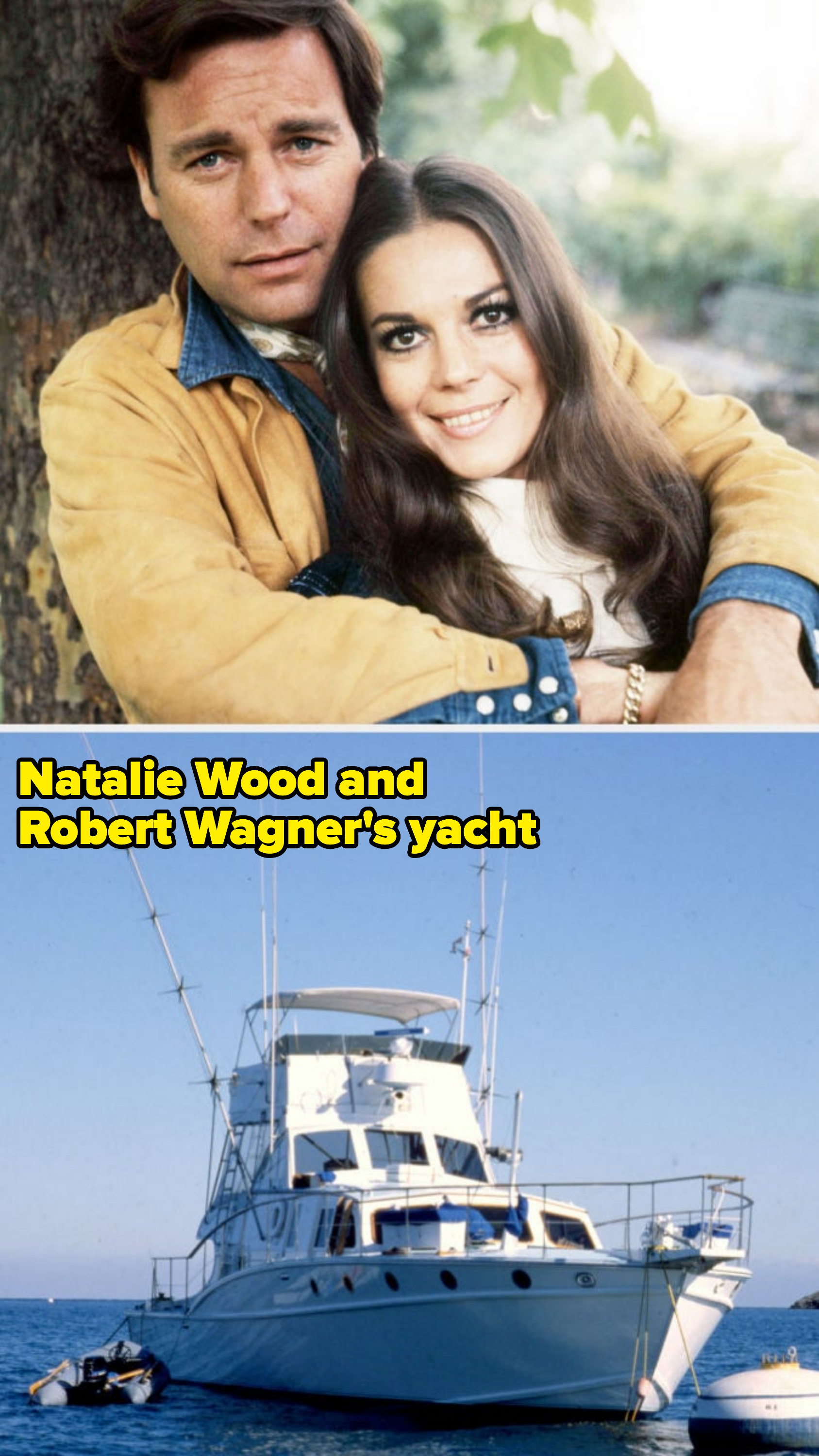 Wood and Wagner in 1970; Wood and Wagner&#x27;s yacht