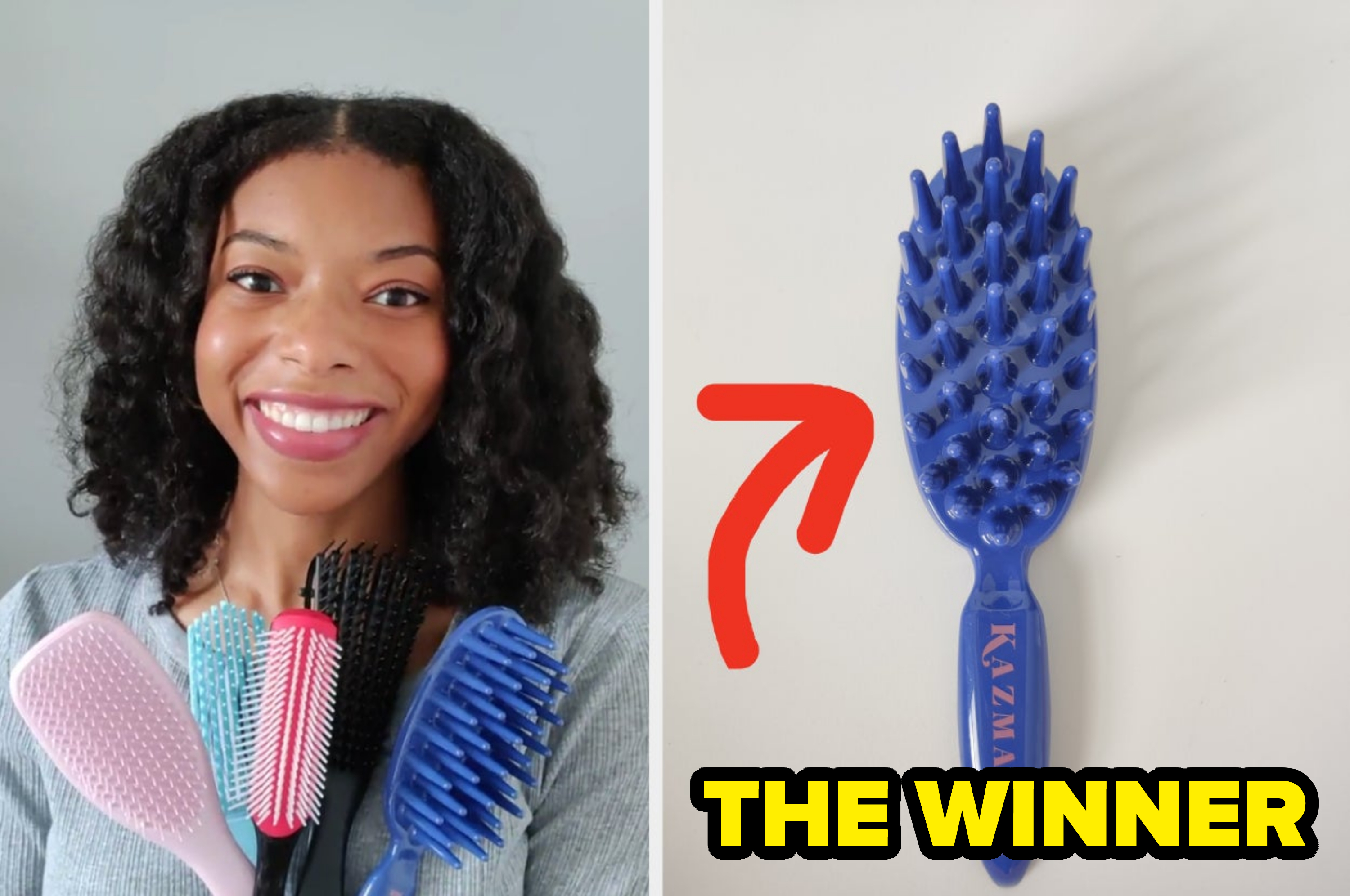 The Naturally Curly Detangler Hairbrush - Curly to Coily Hair