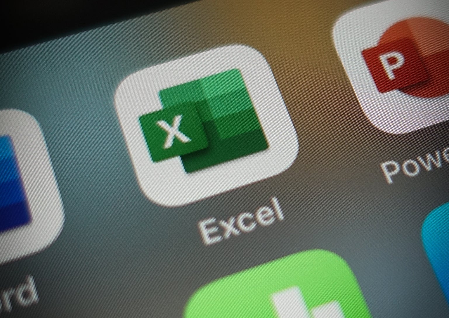 the excel app