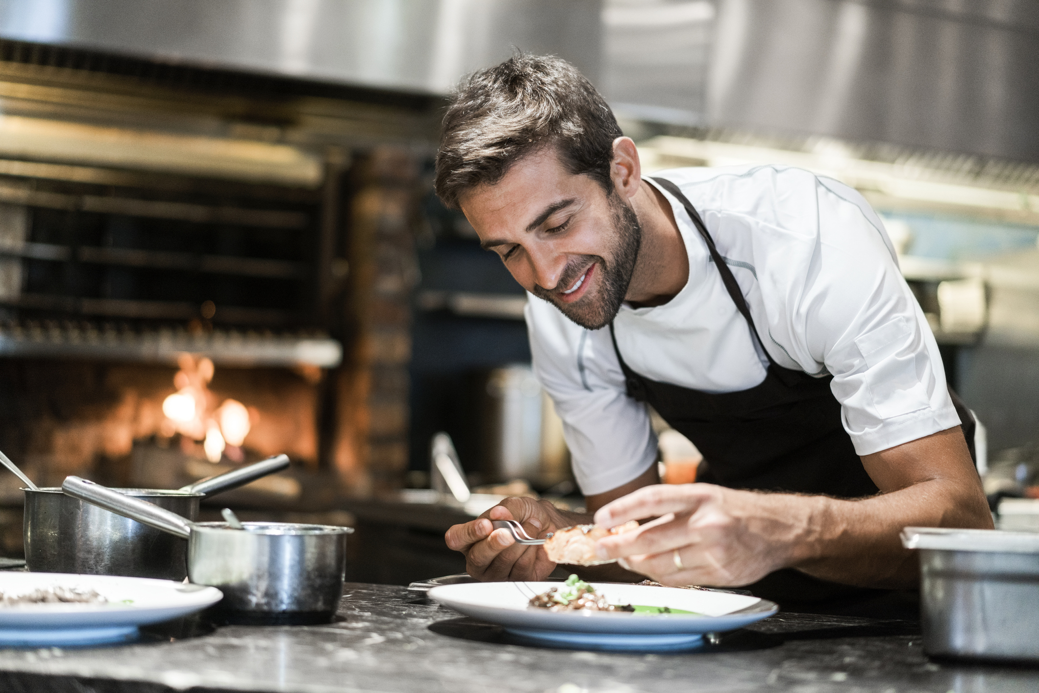 chef plating food