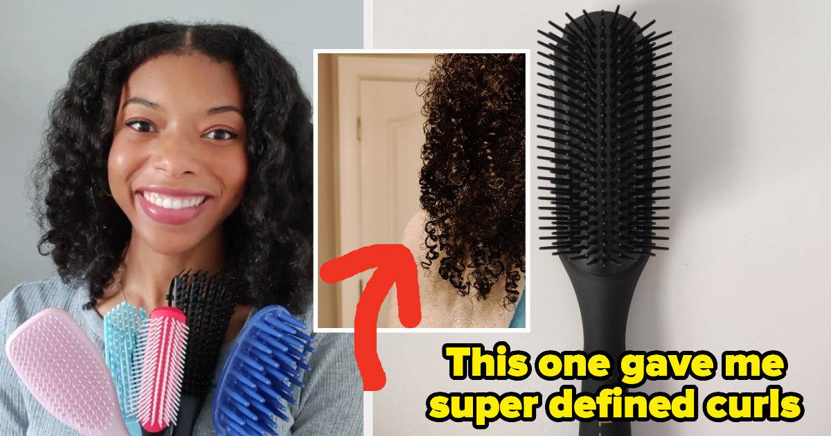 Hair brush for curly frizzy outlet hair