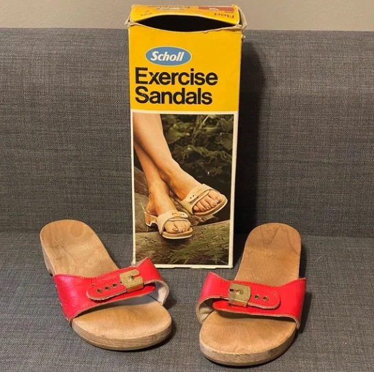 the box of sandals