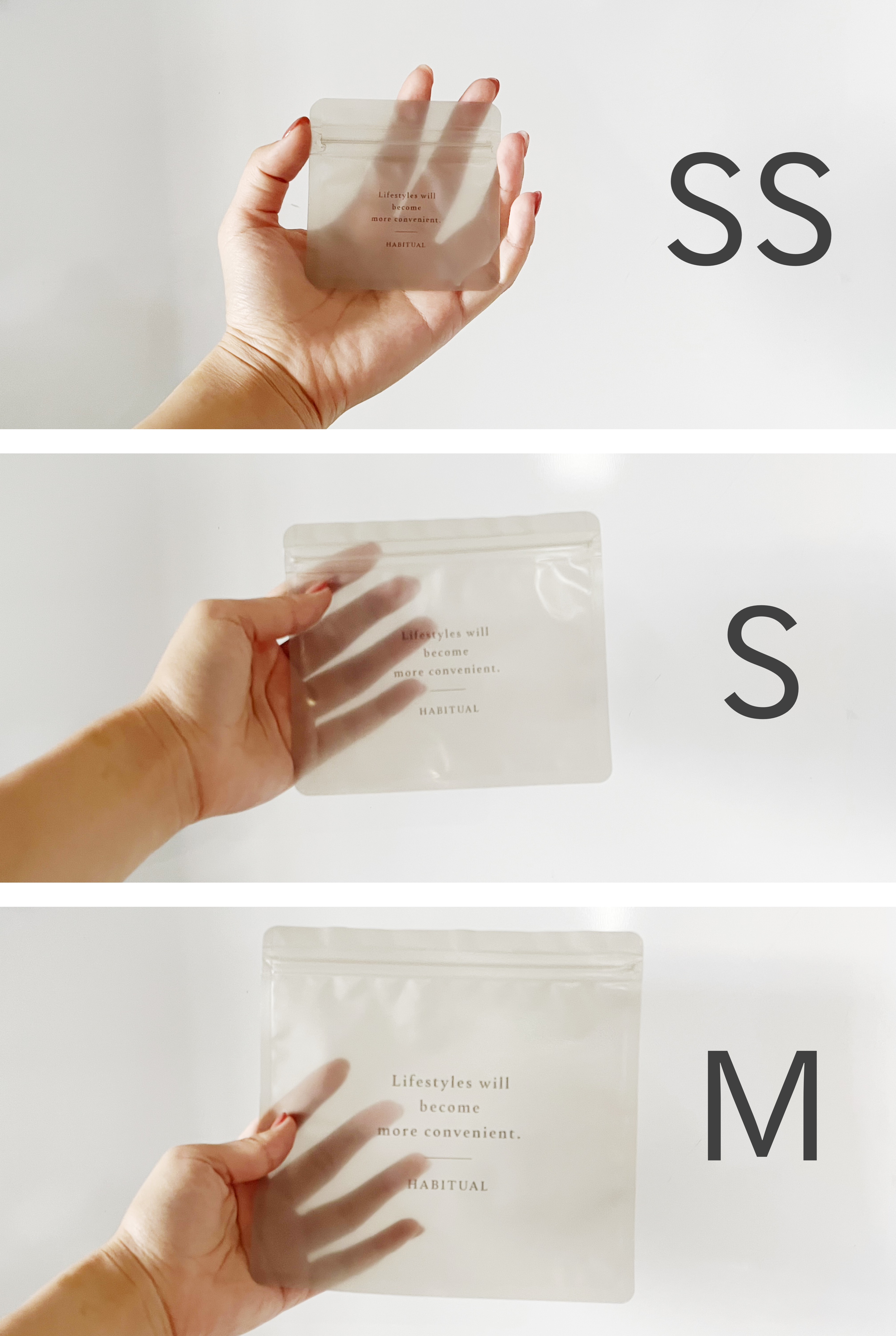 3COINSのおすすめの便利アイテム「トラベルジップバッグAセット」