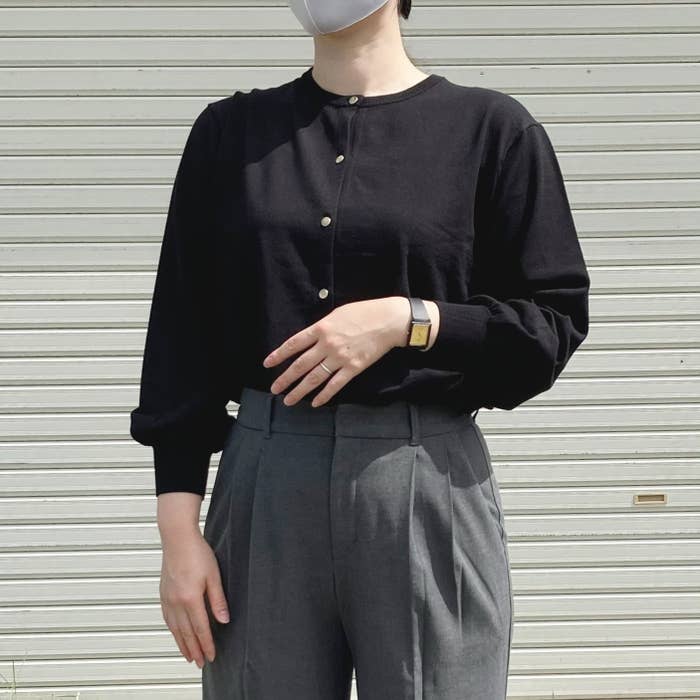 GLOBAL WORK(グローバルワーク)のオススメのカーディガン「洗えるクルーカーディガン/MATINEE LINE」