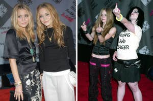 Mary Kate and Ashley side by side avril lavigne and kelly obsourne