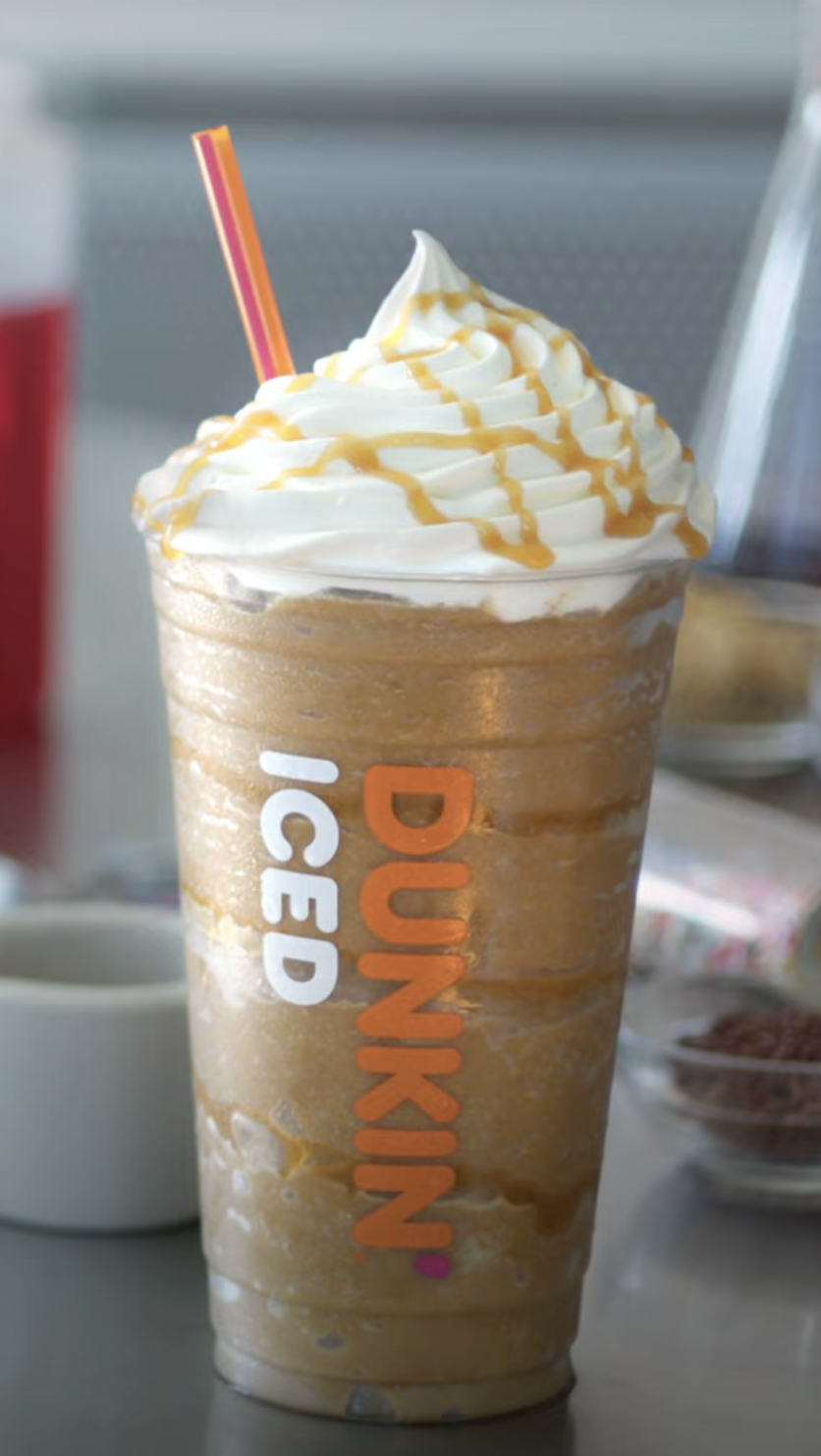 A close-up of the new drink, which has whipped cream on top