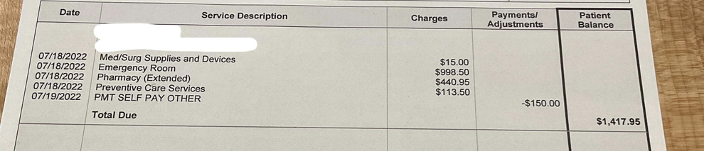 16 Reddit Photos Of Outrageous Hospital Bills