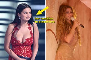 Selena Gomez gives a speech vs Shakira dances during the VMAs