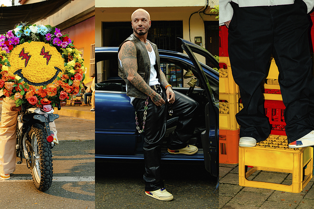 J Balvin wearing our two-tone coat for @flauntmagazine