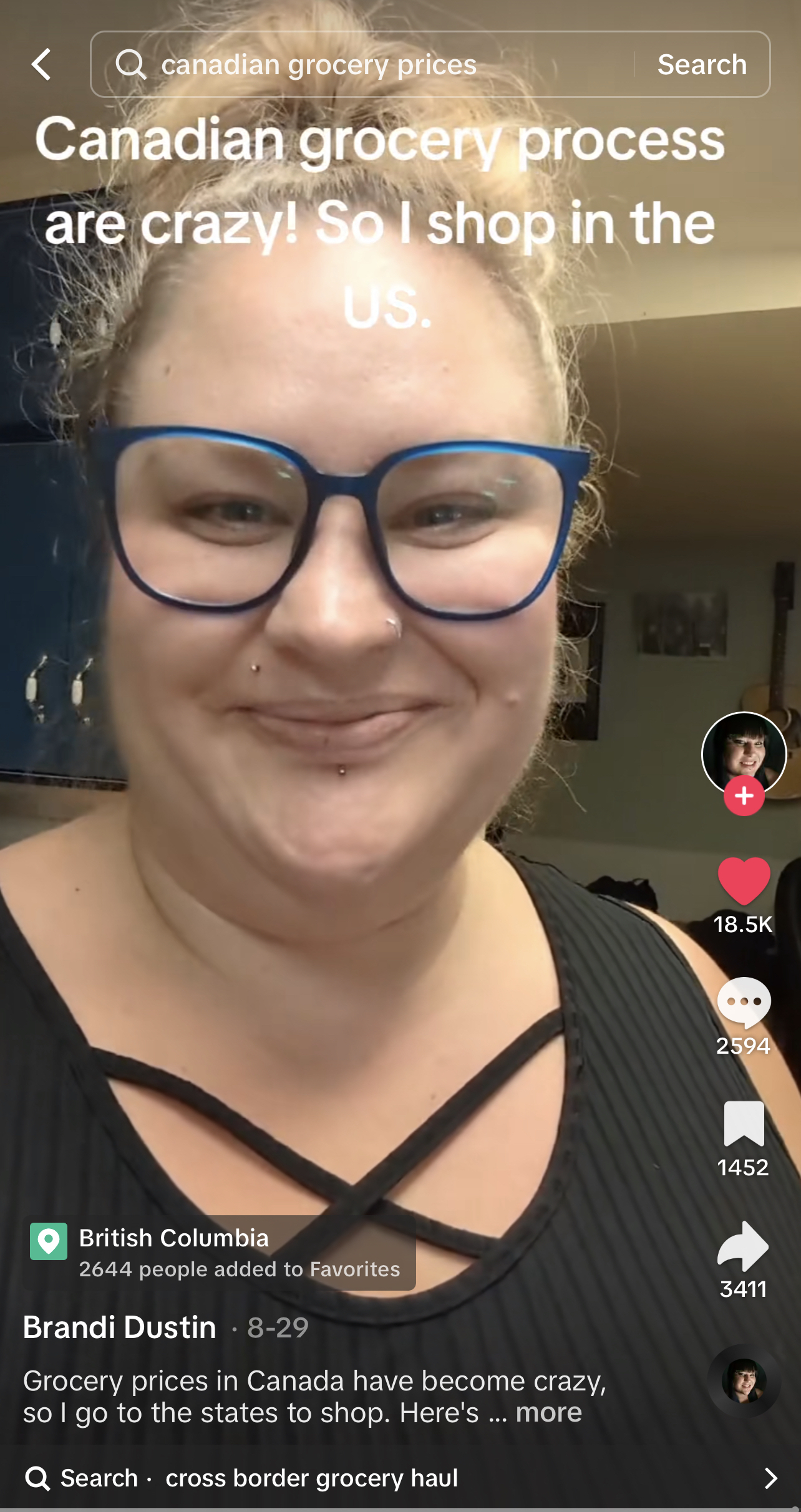 Brandi Dustin smiles in a screenshot of a TikTok video.