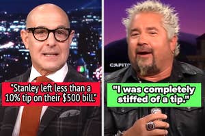 Stanley Tucci and Guy Fieri are allegedly bad tippers