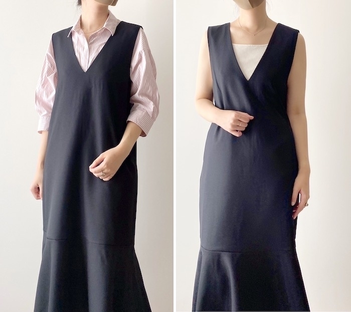 GU（ジーユー）のおすすめワンピース「マーメイドジャンパードレス」