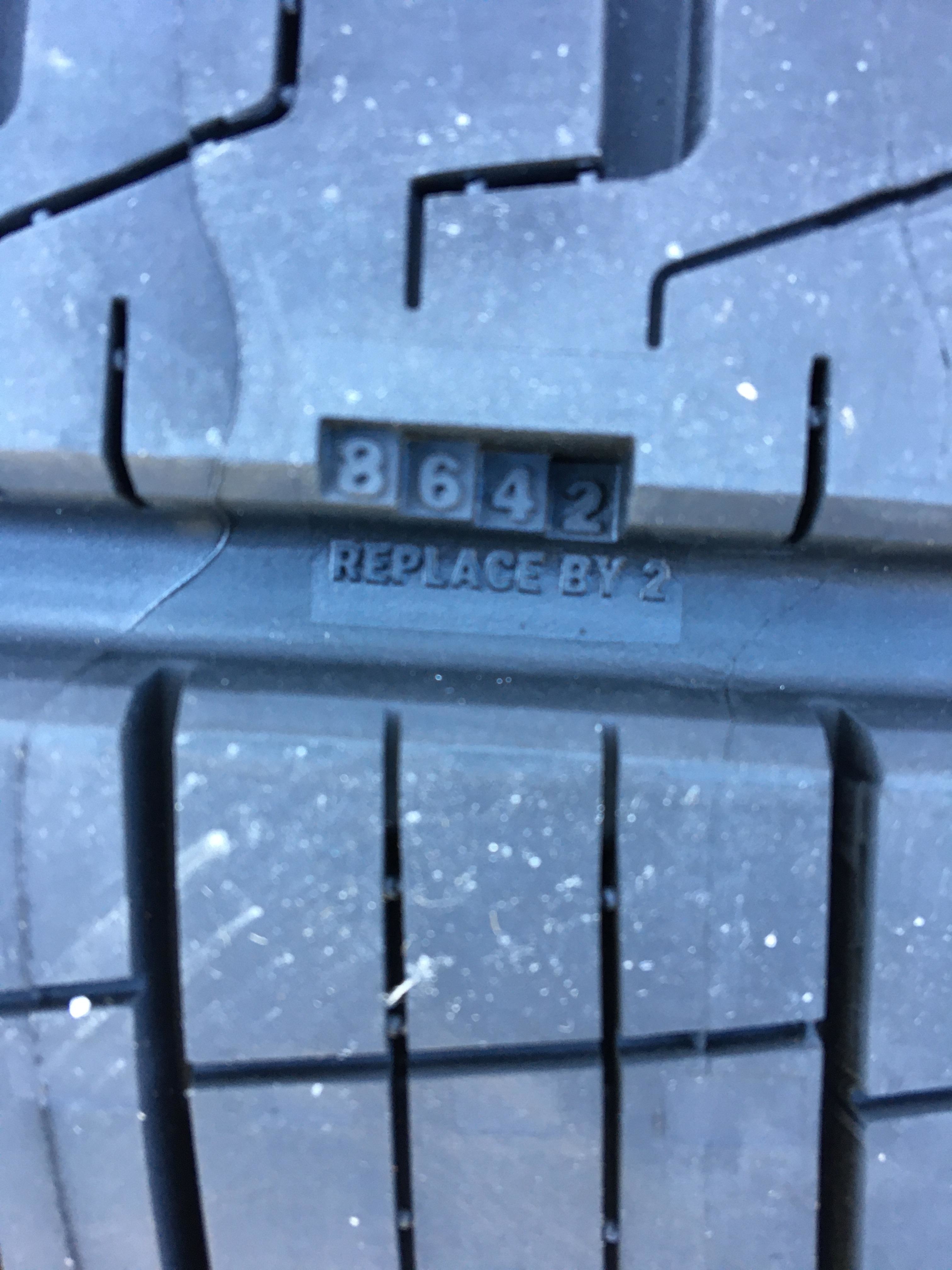 the measurement on the side of the tire