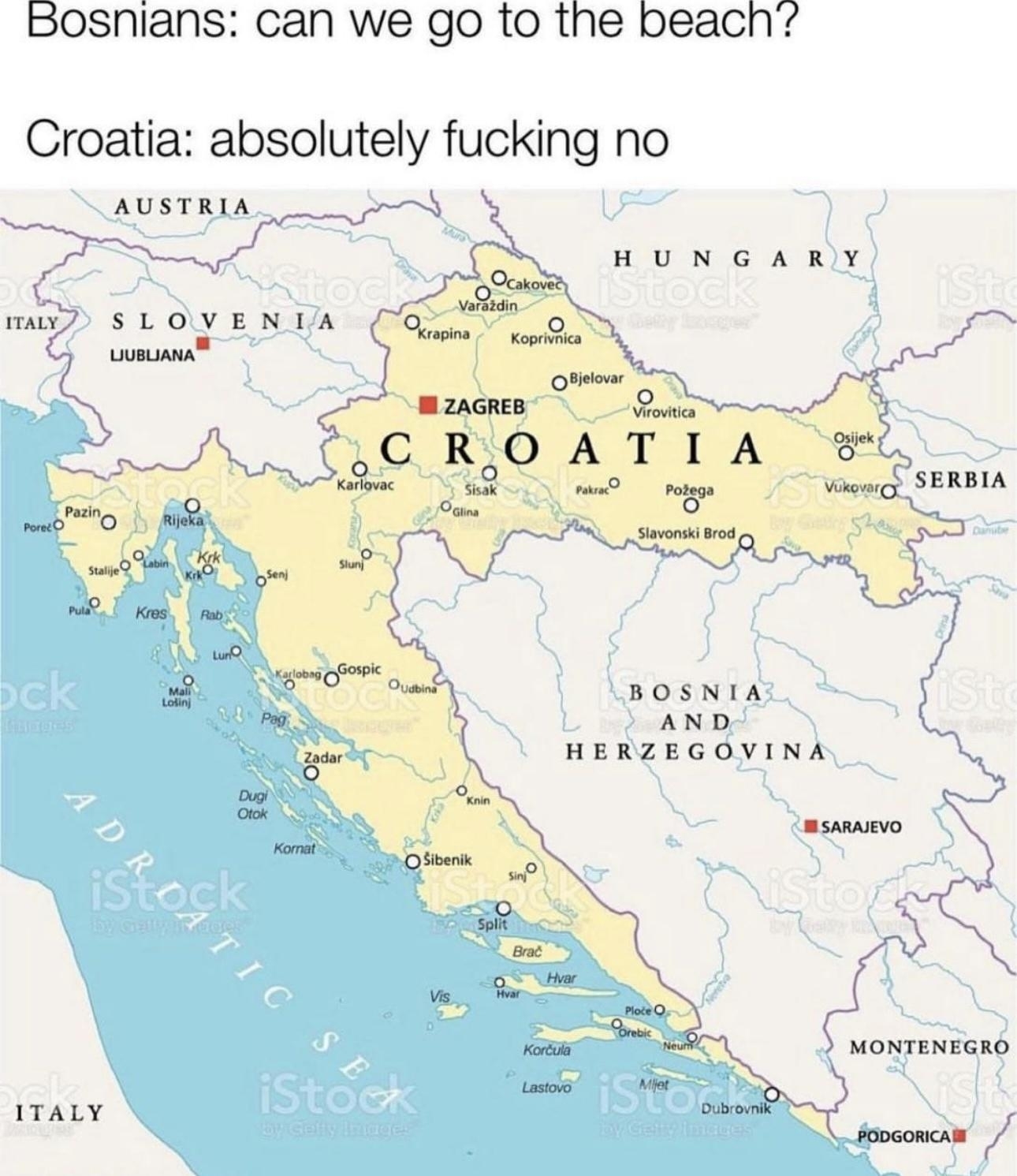 A map of Bosnia