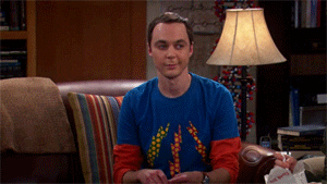 Sheldon from The Big Bang theory smiling smugly