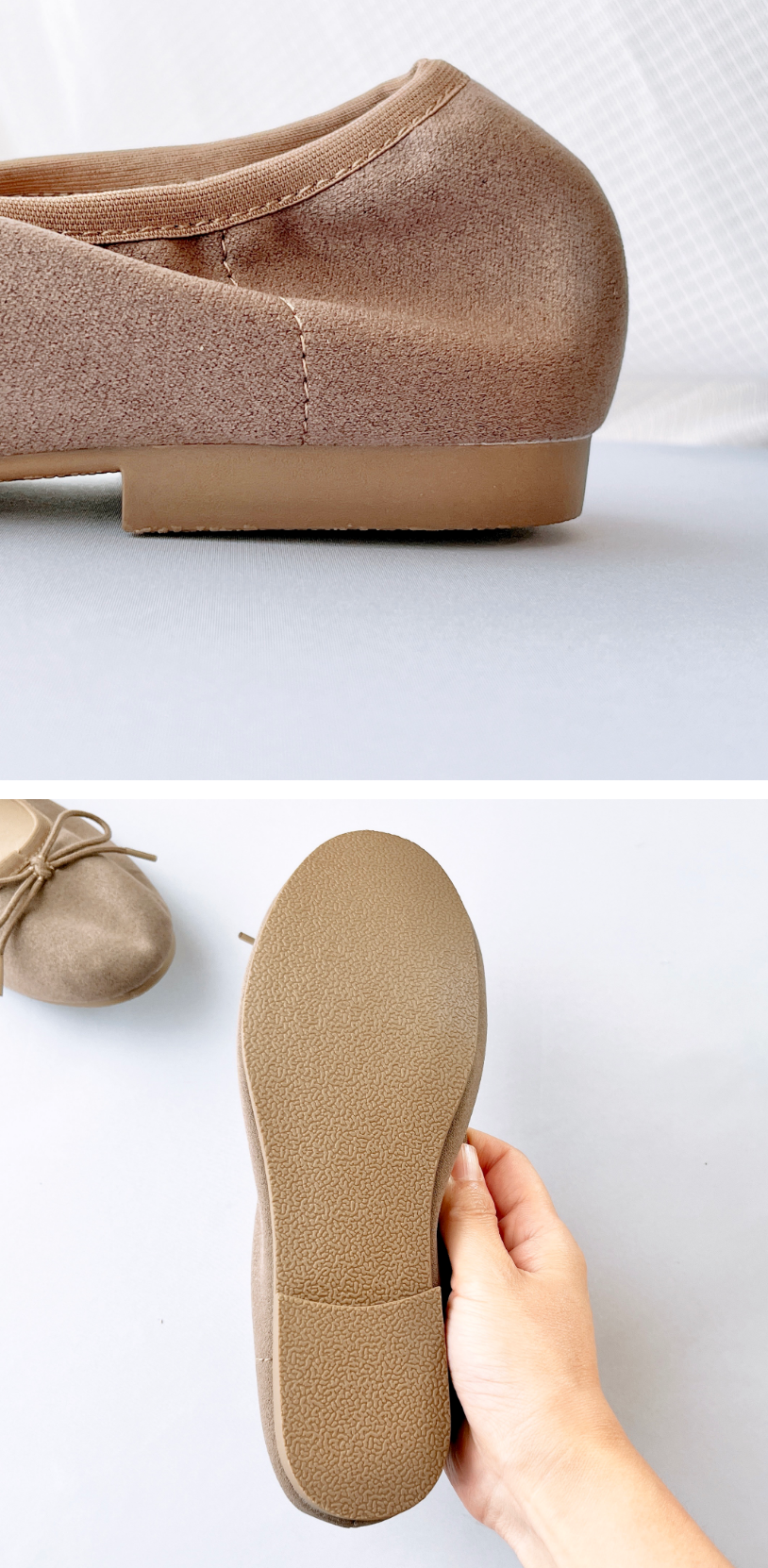 無印良品のおすすめファッション小物「撥水 リボンバレエシューズ」