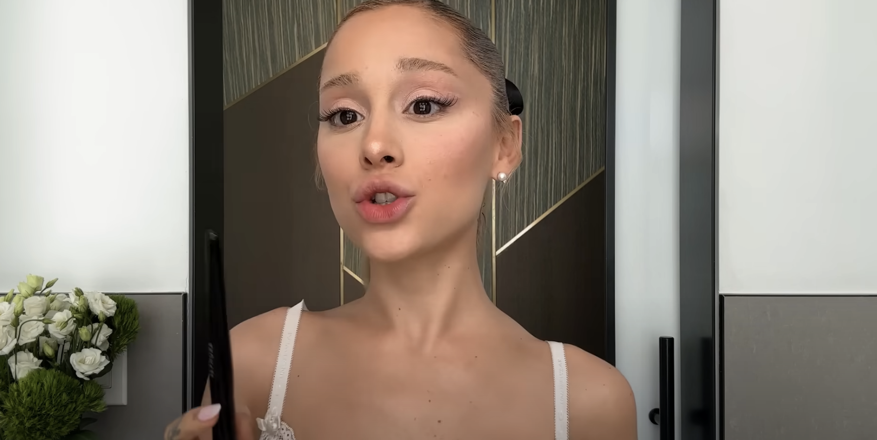 Close-up of Ariana from the video series
