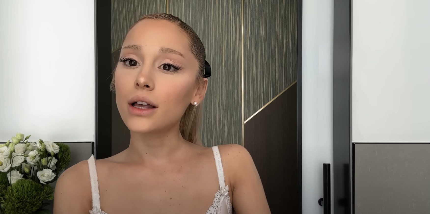 Close-up of Ariana from the video series