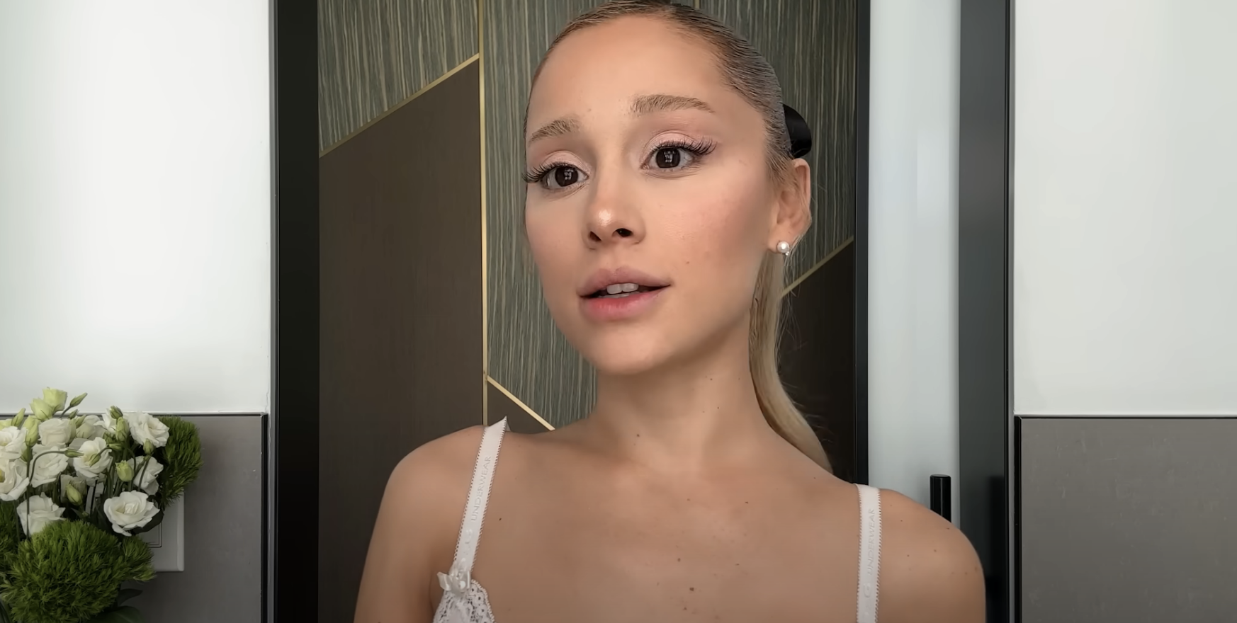 Close-up of Ariana from the video series