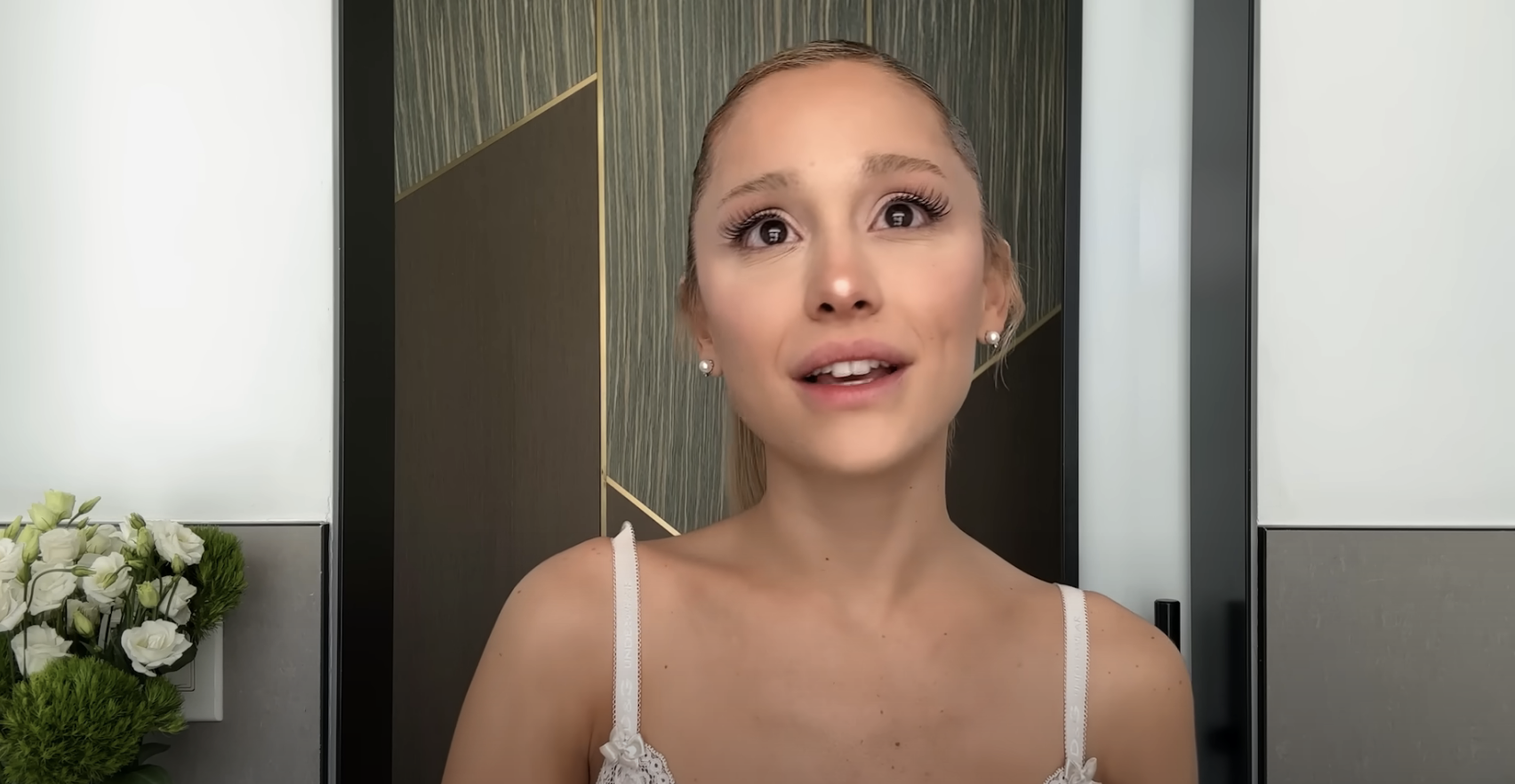 Close-up of Ariana from the video series