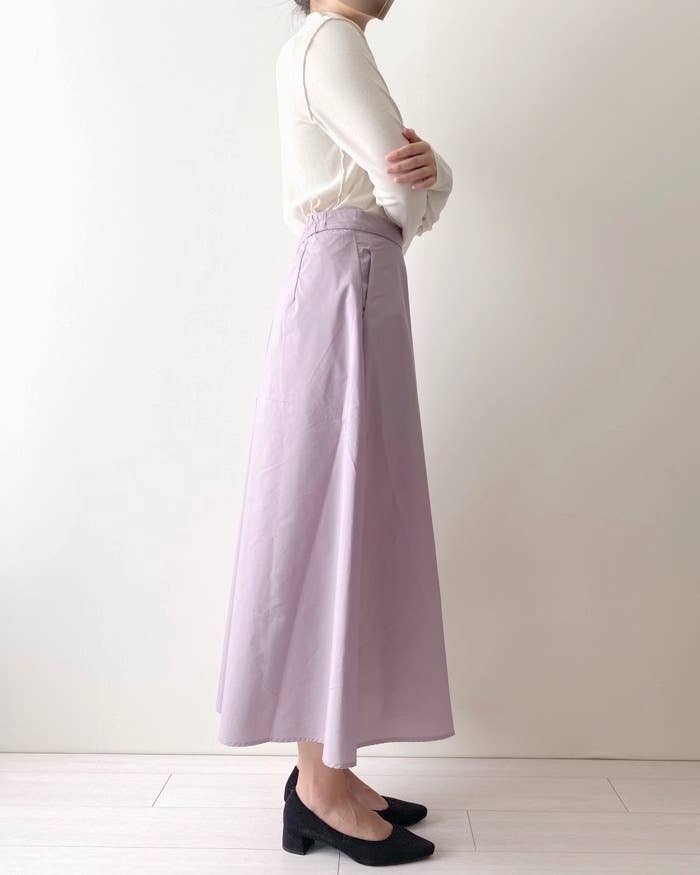 無印良品のオススメのスカート「乾きやすいフレアスカート」