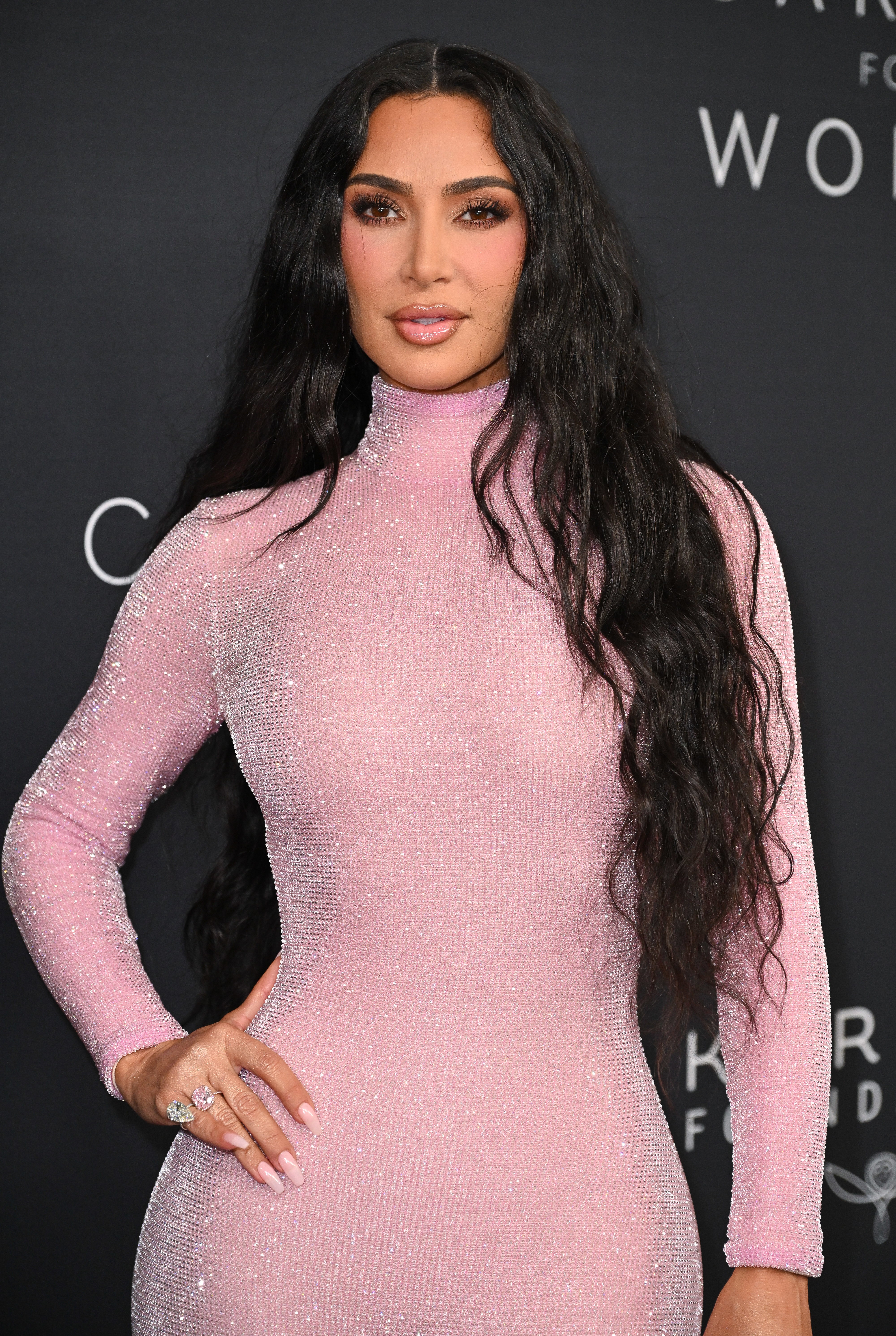 Close-up of Kim at the event