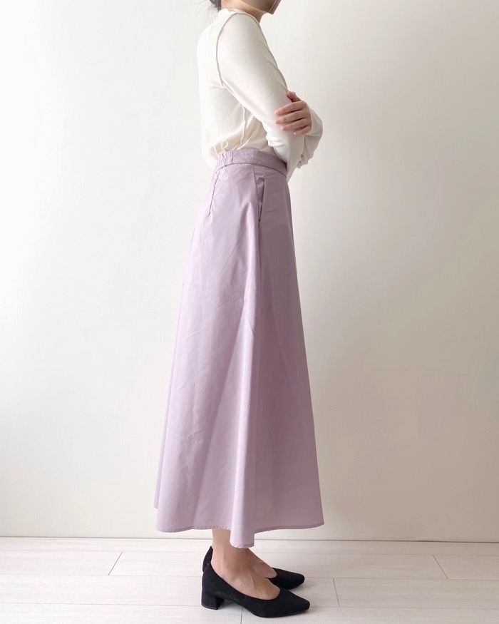 無印良品のオススメのスカート「乾きやすいフレアスカート」