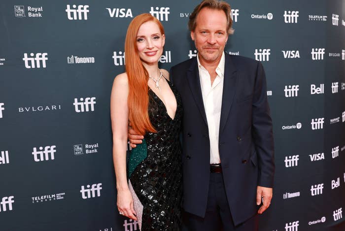 Jessica and Peter on the Toronto International Film Festival red carpet