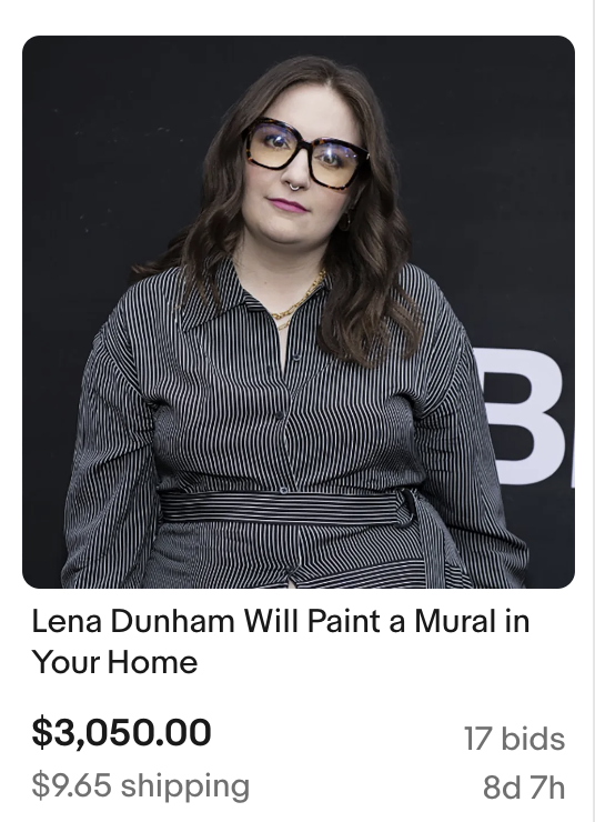 Lena Dunham will paint a mural in your home for $3,050