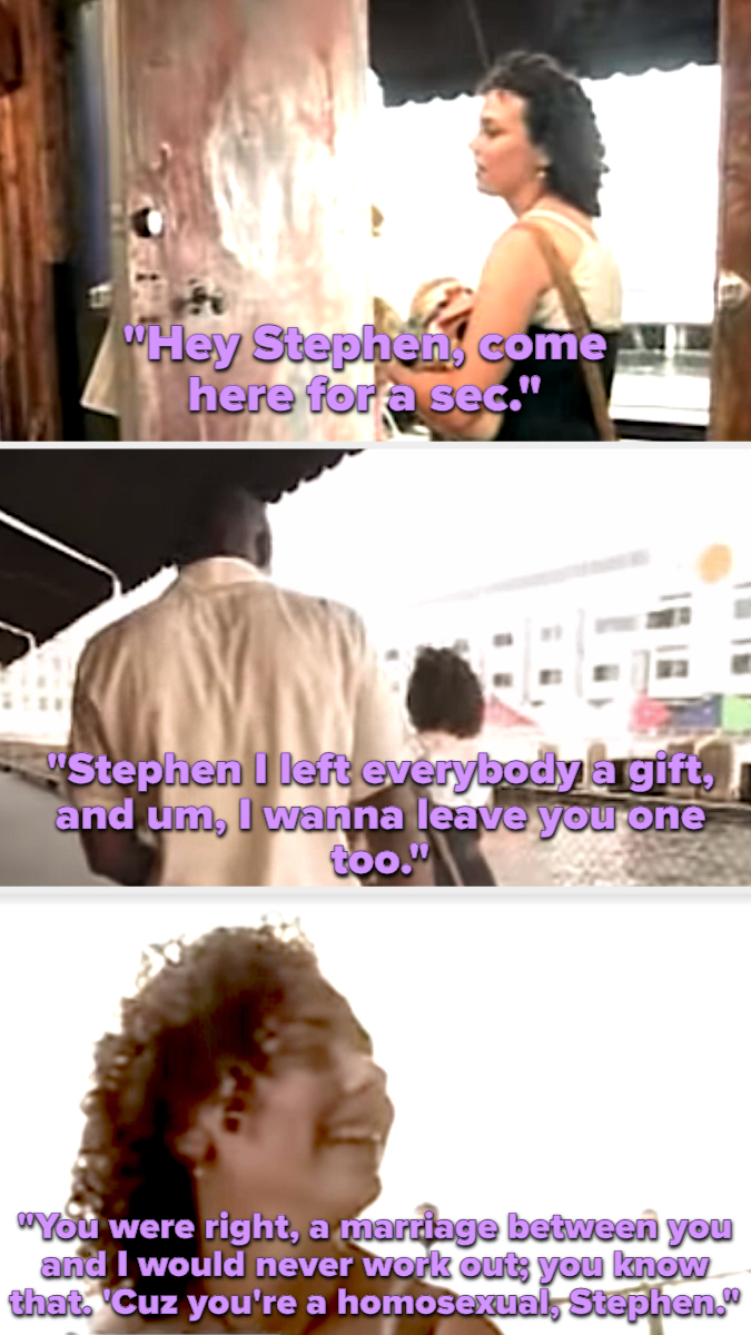 irene saying she left a gift for stephen and that they cant get married because he&#x27;s homosexual