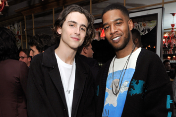 cudi and chalamet pictured at film event