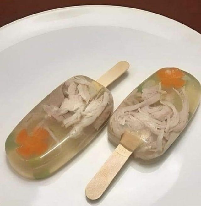 popsicles with chicken and carrots