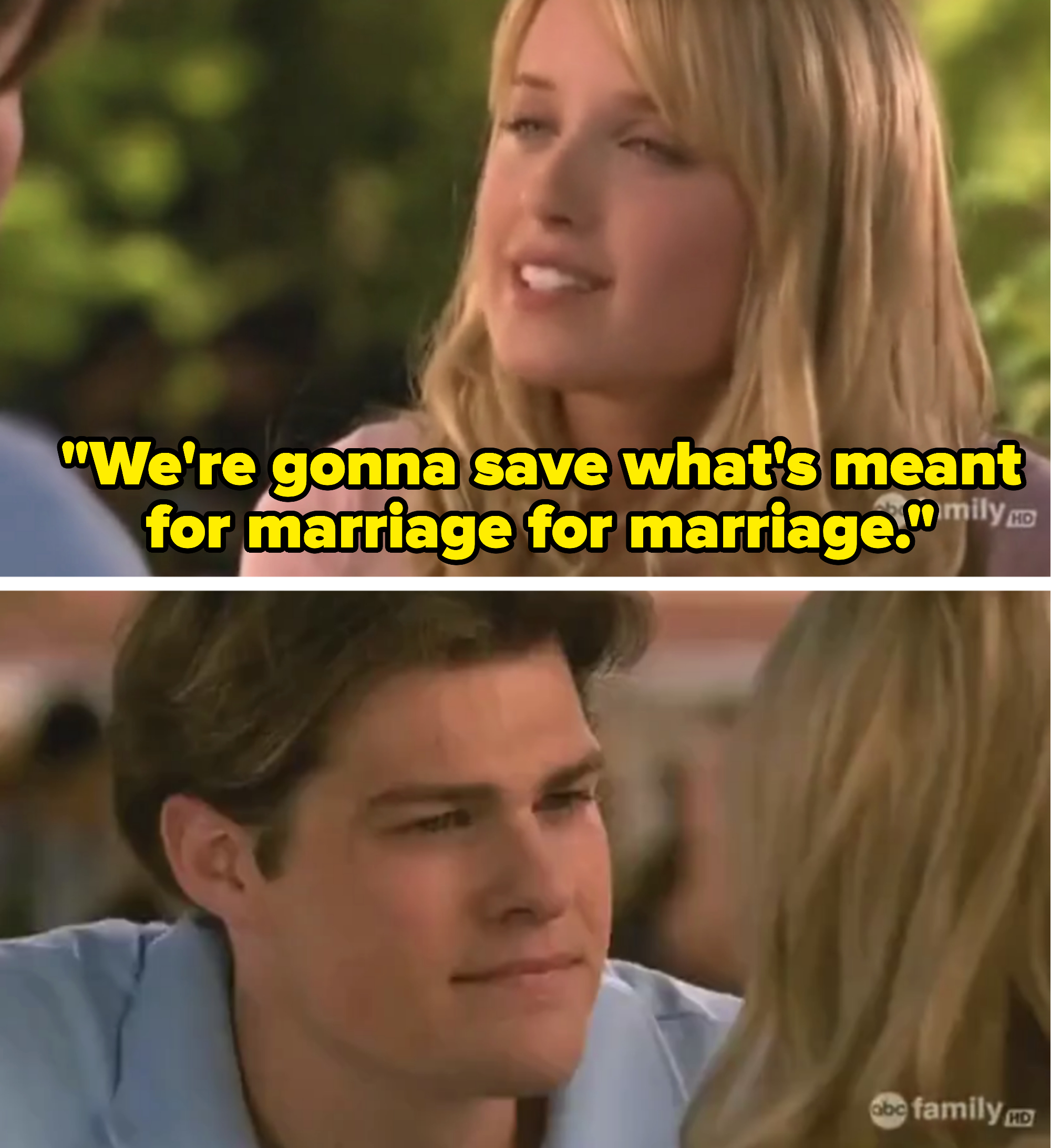 person saying, we&#x27;re going to save for marriage what&#x27;s meant for marriage