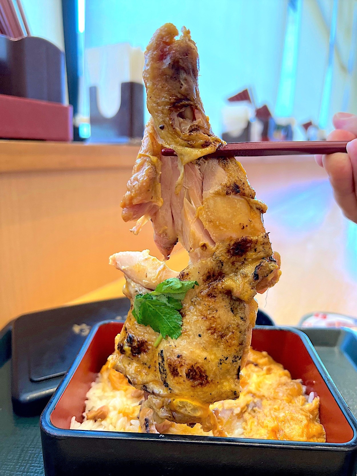 骨付き肉 なか卯】衝撃のビジュアルに思わず叫んだわ…！デカいチキンが