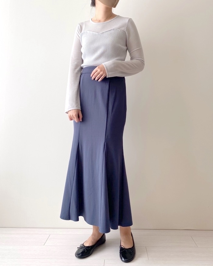 GUのオススメの商品「シアーコンビネーションセーター（長袖）Q+E」