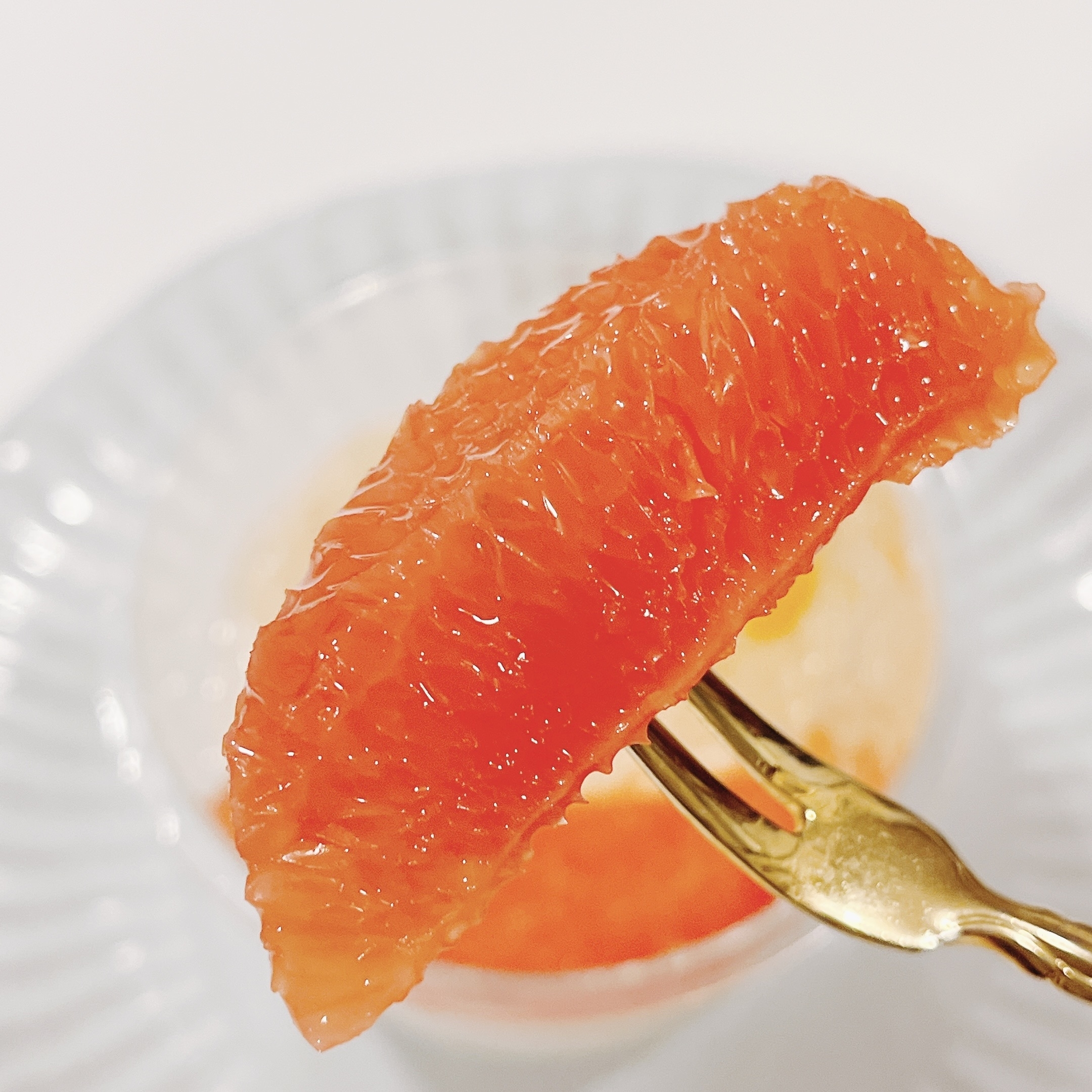 成城石井のオススメの商品「フレッシュ柑橘とメロンの杏仁豆腐」