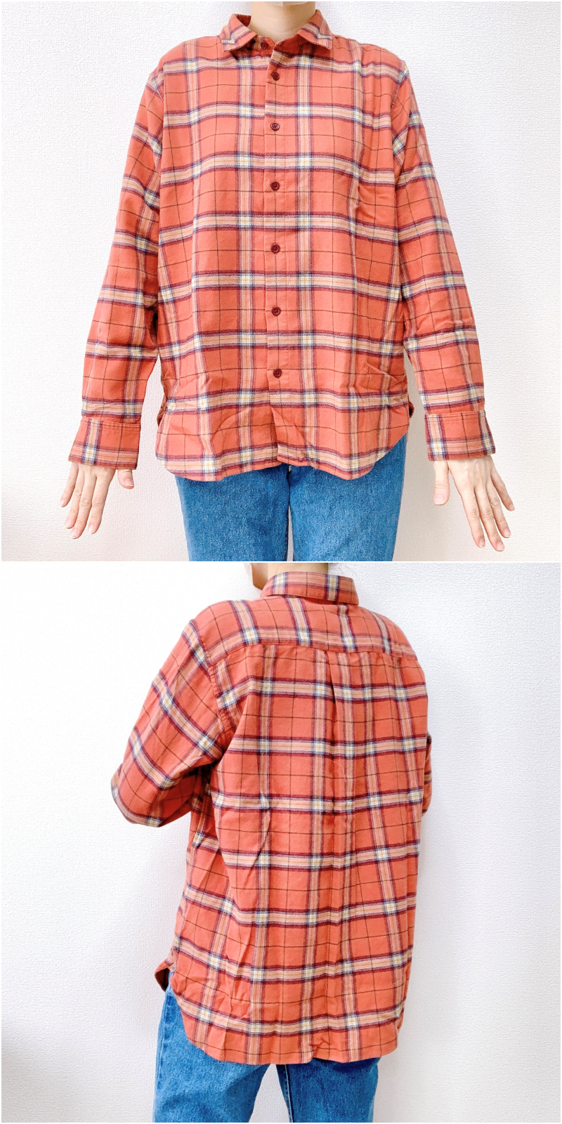 無印良品のおすすめのレディースアイテム「両面起毛フランネルレギュラーカラー長袖シャツ」