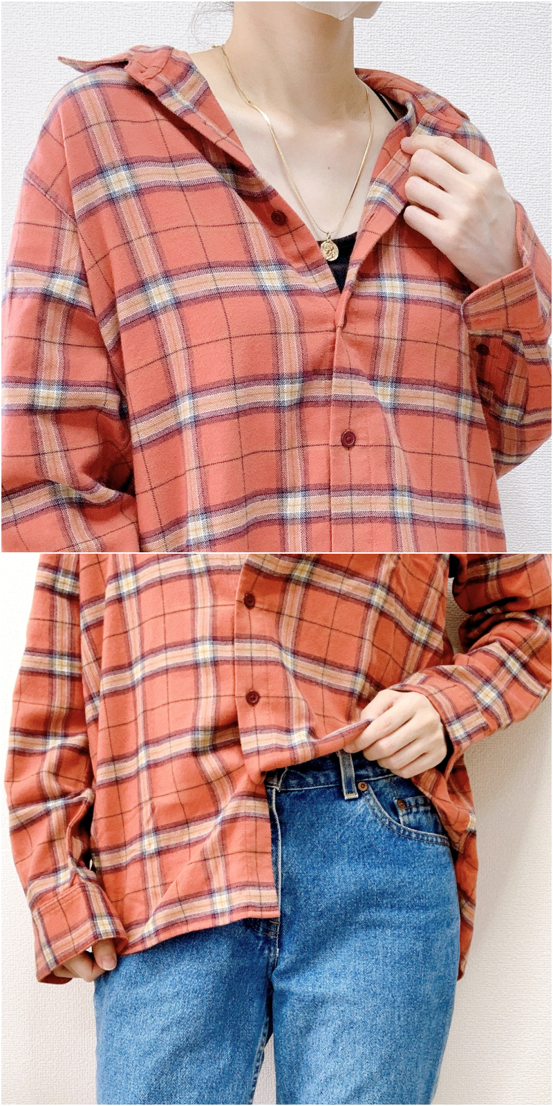 無印良品のおすすめのレディースアイテム「両面起毛フランネルレギュラーカラー長袖シャツ」