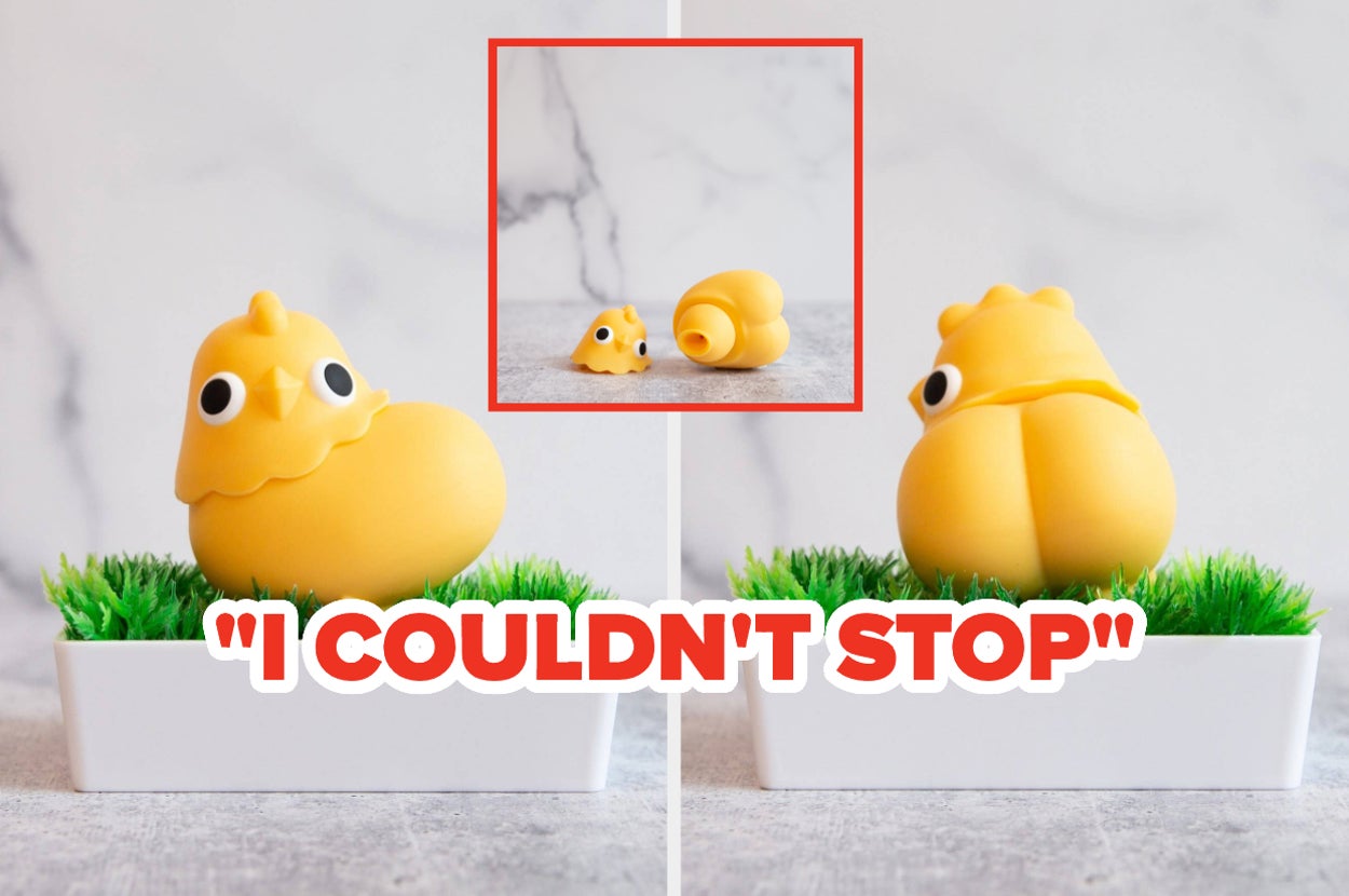 chickie chicken emoji vibrator from three different angles