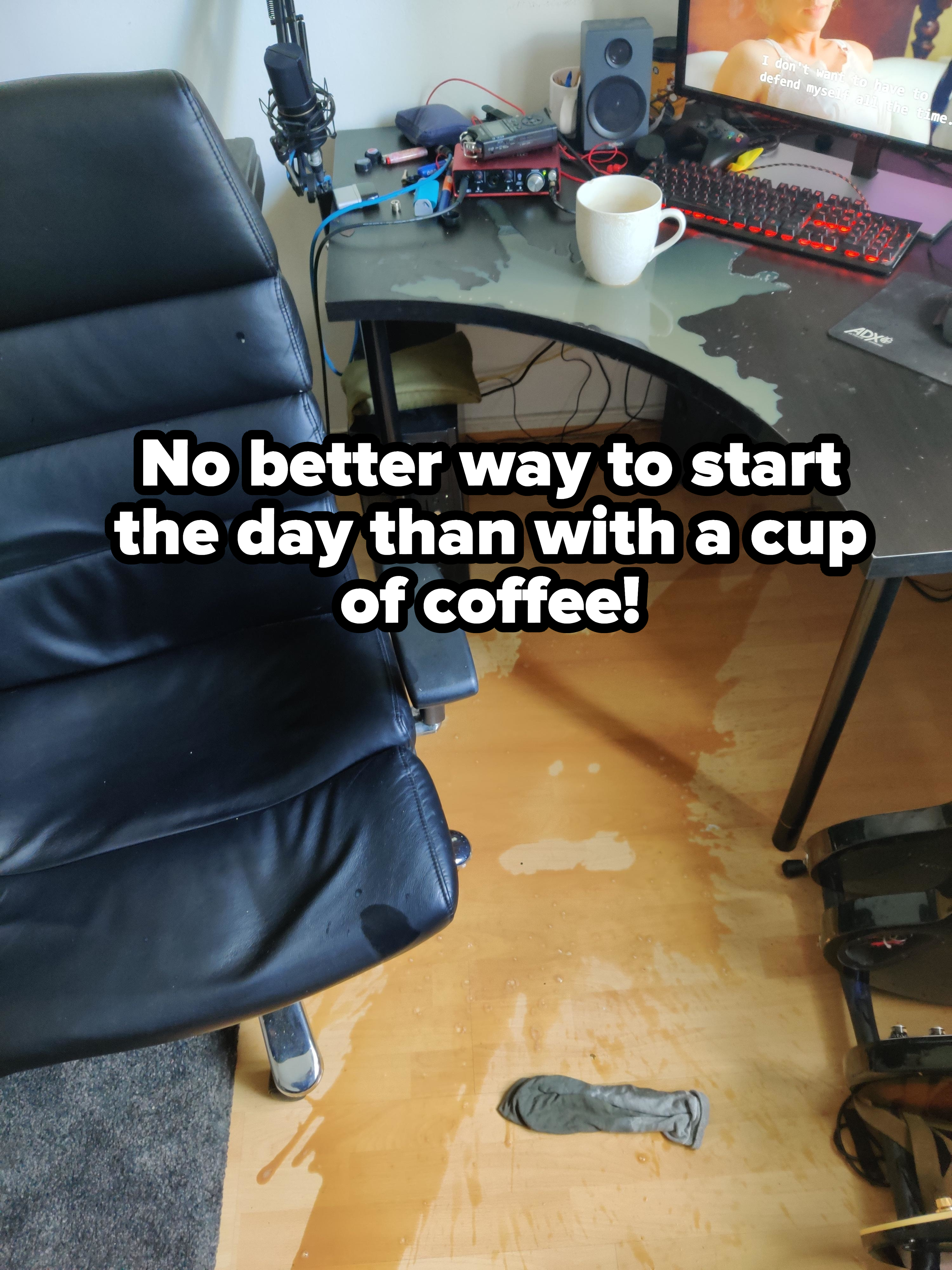 Spilled coffee