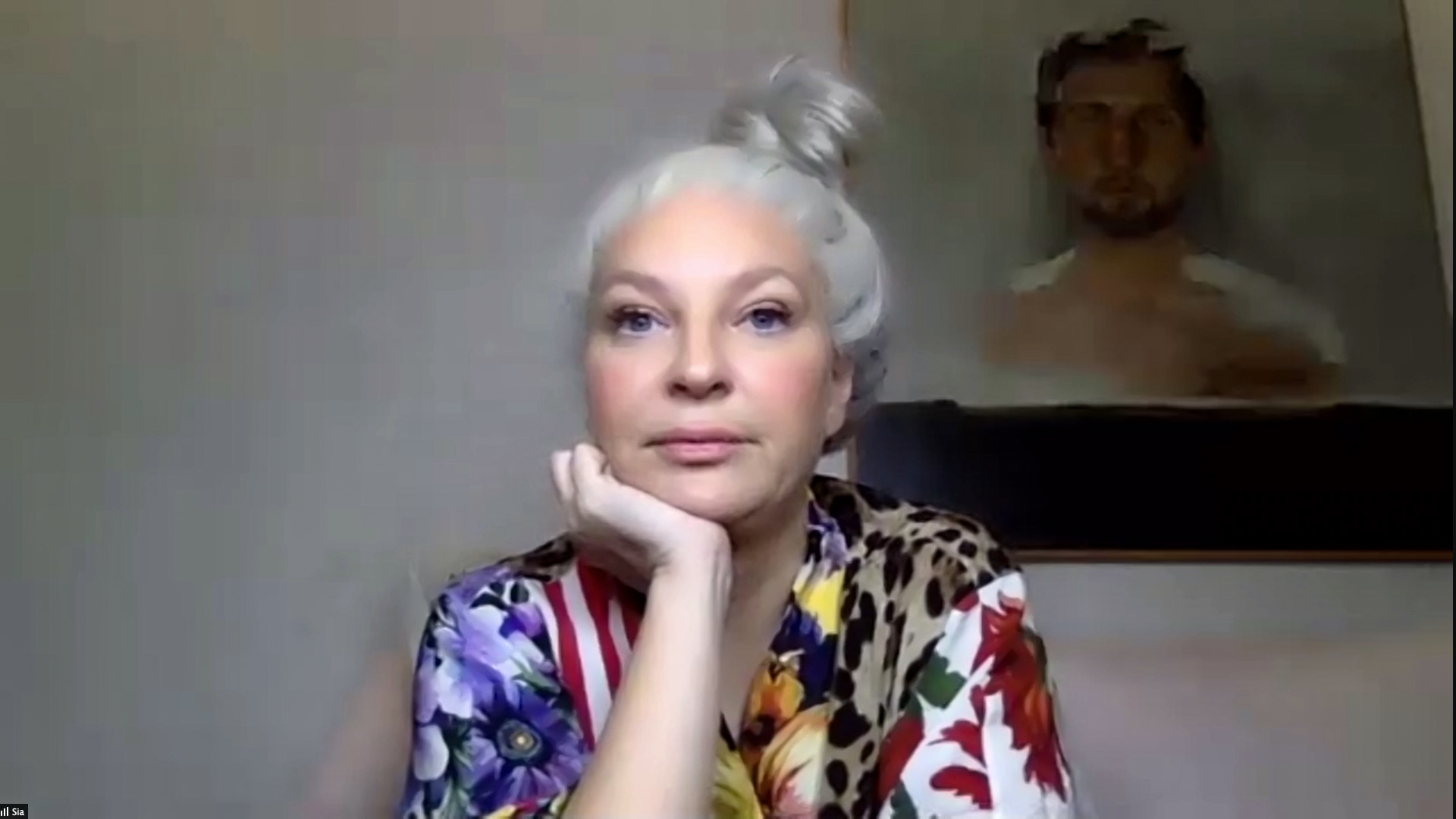 sia in a video call