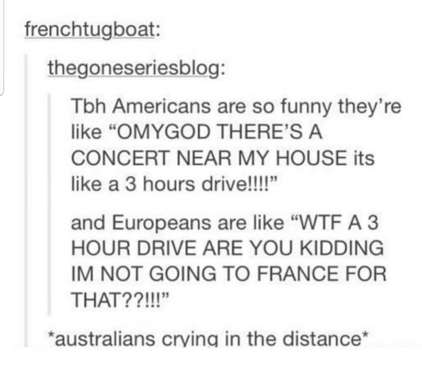 &quot;*australians crying in the distance*&quot;